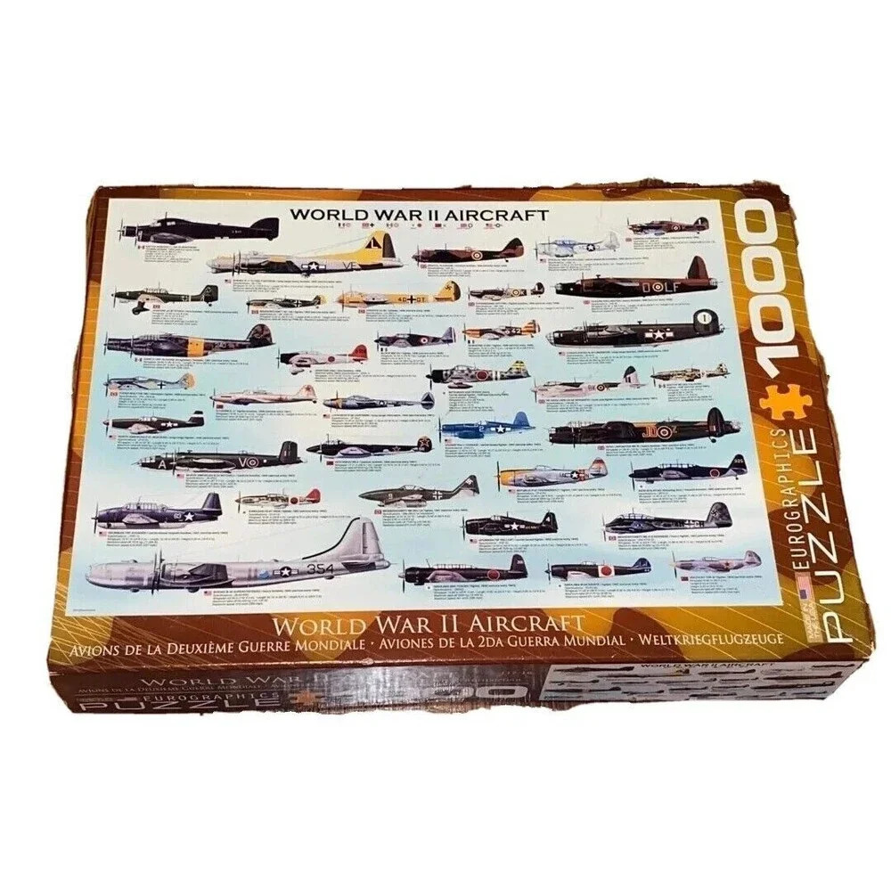 WORLD WAR II Aircraft Jigsaw Puzzle 1000 Piece Axis & Allies Bomber Eurographics
